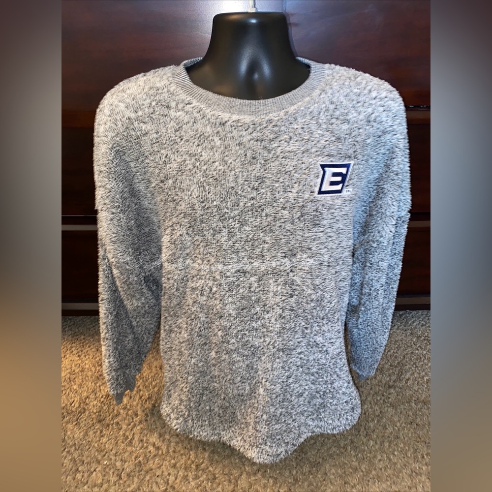 Emory‎ University College Fleece Spirit Jersey Gray Sweatshirt Size Small
